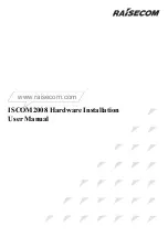 Raisecom ISCOM2008 User Manual preview