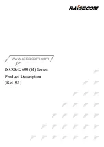 Raisecom ISCOM2600 (B) Series Product Description preview