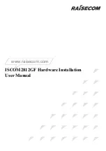 Raisecom ISCOM2812GF Hardware Installation User Manual предпросмотр