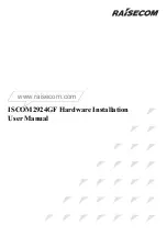 Предварительный просмотр 1 страницы Raisecom ISCOM2924GF Hardware Installation User Manual