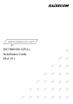 Предварительный просмотр 1 страницы Raisecom ISCOM6820-GP Installation Manual