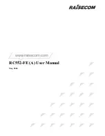 Raisecom RC552-FE User Manual preview