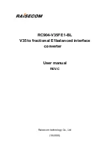 Raisecom RC904-V35FE1-BL User Manual preview