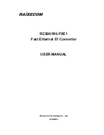 Preview for 1 page of Raisecom RC906- FXE1-S1 User Manual