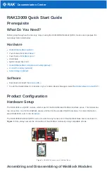 Preview for 1 page of RAK RAK13009 Quick Start Manual