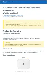 Preview for 1 page of RAK RAK7268V2 Quick Start Manual