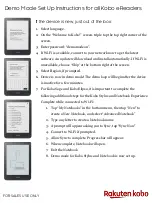 Предварительный просмотр 1 страницы Rakuten Kobo Series Setup Instructions