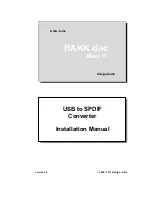 Raleigh Audio RAKK DAC Mark II Installation Manual preview