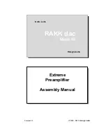 Preview for 1 page of Raleigh Audio RAKK dac Mark III Extreme Preamplifier Assembly Manual