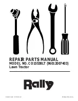 Предварительный просмотр 1 страницы Rally 96012007403 Repair Parts Manual