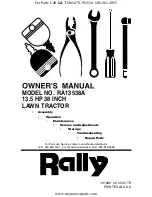 Rally RA13538A Owner'S Manual preview