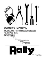 Rally RA16H38 Owner'S Manual preview