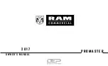 RAM Commercial PROMASTER 2017 Owner'S Manual предпросмотр