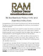RAM Outdoor Decor Tiki Bamboo Bar Product Info And Assembly Instructions preview