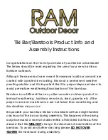 RAM Outdoor Decor Tiki Bar Product Info And Assembly Instructions предпросмотр