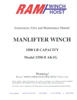 RAM 1550-8 AK1G Instructions, Parts And Maintenance Manual preview