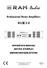 Preview for 1 page of RAM BUX 2.8 Operation Manual