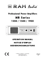 Preview for 1 page of RAM MB Series 1200 Operation Manual