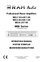 Preview for 1 page of RAM MDi2 1K4-2K7-6K Operation Manual