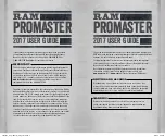 Preview for 2 page of RAM promaster 2017 User Manual