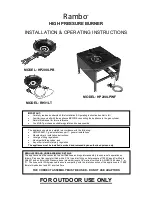 Preview for 1 page of RAMBO HP200LPB Installation & Operating Instructions Manual