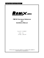 Preview for 1 page of Ramix PMC551 Hardware Reference And Installation Manual