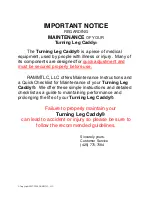 Preview for 5 page of RAMMTLC Turning Leg Caddy Pathfinder Operation And Maintenance Manual