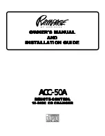 Rampage ACC-50 Owner'S Manual And Installation Manual предпросмотр