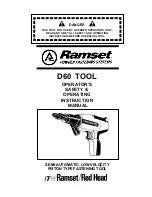 RAMSET D60 Operator'S Saffety & Operating Instruction Manual preview