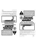 RAMSET LOW VELOCITY POWDER ACTUATED TOOL Operator'S Instruction & Training Manual preview