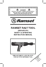 Preview for 1 page of RAMSET RA27 Operator'S Safety & Operating Instruction Manual