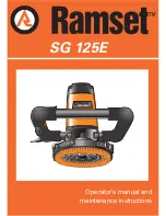 RAMSET SG 125E Operator'S Manual And Maintenance Instructions preview