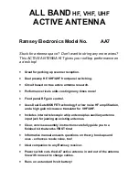 Preview for 1 page of Ramsey Electronics AA7 Instruction Manual