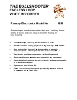 Ramsey Electronics BS1 Instruction Manual preview