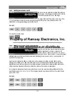 Preview for 15 page of Ramsey Electronics COM3010 User Manual