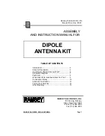 Предварительный просмотр 3 страницы Ramsey Electronics Dipole Antenna DA-1 Assembly And Instruction Manual