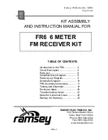 Предварительный просмотр 3 страницы Ramsey Electronics FR6 Instruction Manual