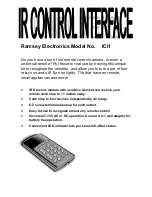 Предварительный просмотр 1 страницы Ramsey Electronics ICI1 Assembly And Instruction Manual