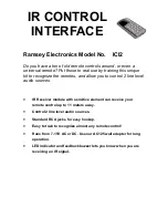 Preview for 1 page of Ramsey Electronics ICI2 Instruction Manual