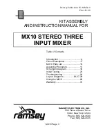 Preview for 3 page of Ramsey Electronics MX10 Assembly And Instruction Manual