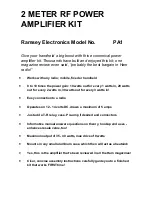 Ramsey Electronics PA1 Instruction Manual preview