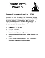 Ramsey Electronics Phone Patch Mixer Kit PPM3 Assembly And Instruction Manual preview