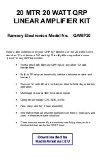 Предварительный просмотр 1 страницы Ramsey Electronics QAMP20 Assembly And Instruction Manual