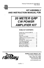 Предварительный просмотр 3 страницы Ramsey Electronics QAMP20 Assembly And Instruction Manual