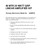 Preview for 1 page of Ramsey Electronics QAMP40 Assembly And Instruction Manual