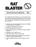 Ramsey Electronics Rat Blaster RB1 Assembly And Instruction Manual preview