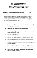 Preview for 1 page of Ramsey Electronics SC1 Manual