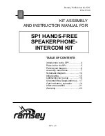 Предварительный просмотр 3 страницы Ramsey Electronics SP1 Manual