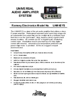 Ramsey Electronics UAM4SYS Assembly And Instruction Manual preview