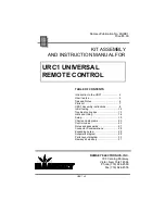 Preview for 3 page of Ramsey Electronics URC1 Owner'S Manual